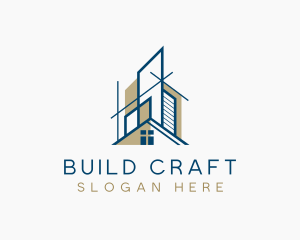 Building Contractor Architecture logo design