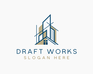 Draft - Building Contractor Architecture logo design