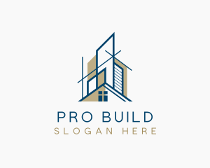 Building Contractor Architecture logo design