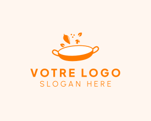 Frying - Vegetarian Cuisine Pan logo design