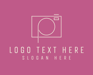 Blogging - Photography Camera Minimalist Letter P logo design