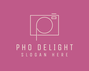 Photography Camera Minimalist Letter P  logo design