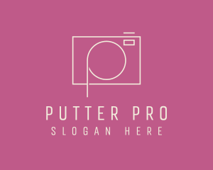 Photography Camera Minimalist Letter P  logo design