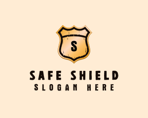 Grunge Shield Signage logo design