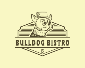 Bulldog Monocle Pet logo design