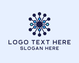 Abstract - Digital Web Circuit logo design