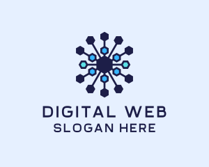 Web - Digital Web Circuit logo design