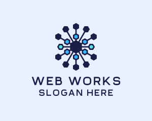 Web - Digital Web Circuit logo design