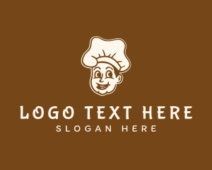 Beige - Retro Chef Hat logo design