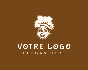 Beige - Retro Chef Hat logo design