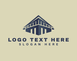 Container Home - Warehouse Building Business logo design