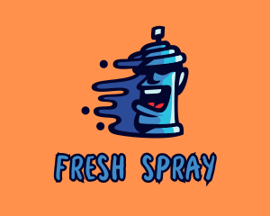 Cool Spray Paint Graffiti  logo design