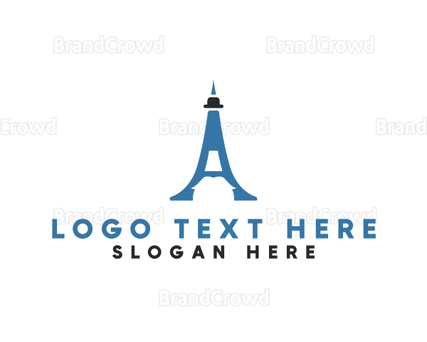 Eiffel Tower Tourism Logo