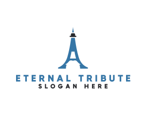 Monument - Eiffel Tower Tourism logo design