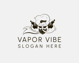 Hipster Vape Smoke logo design