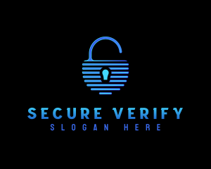 Authentication - Padlock Security Tech logo design