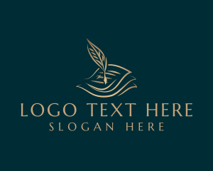 Feather - Quill Writer Publisher logo design