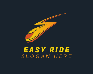 Commute - Lightning Fast Train logo design