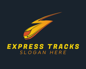 Lightning Fast Train logo design