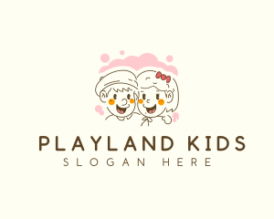 Cute Kindergarten Kids logo design