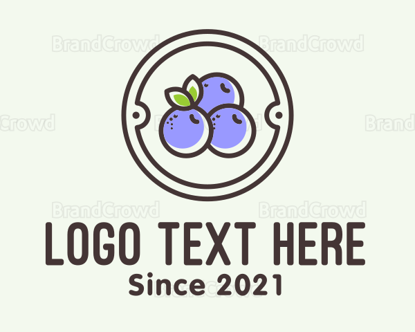 Blueberry Farm Badge Logo