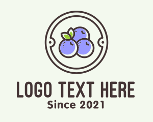 Produce - Blueberry Farm Badge logo design