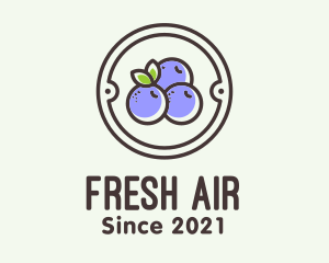 Blueberry Farm Badge logo design