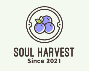 Blueberry Farm Badge logo design