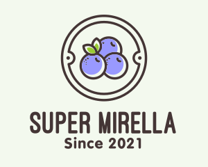 Natural - Blueberry Farm Badge logo design