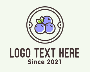 Harvest - Blueberry Farm Badge logo design