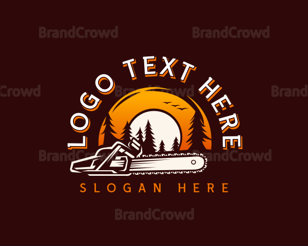 Sunset Forest Chainsaw Logo