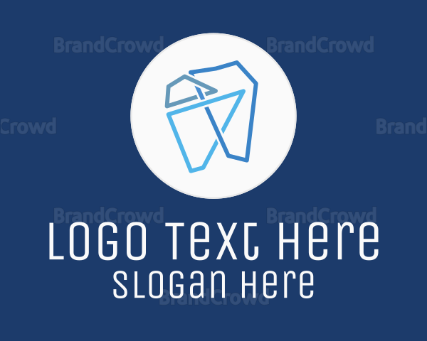 Modern Geometric Tooth Logo