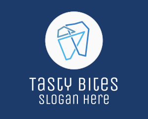 Blue Tooth - Modern Geometric Tooth logo design