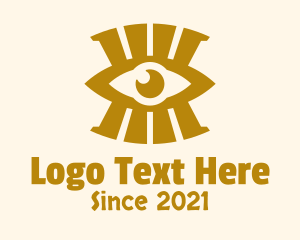 Eye Center - Golden Eye Fortune Teller logo design