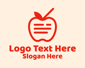 Paper - Red Apple Juice logo design