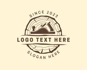 Log - Wood Planer Log Emblem logo design