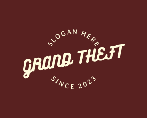 Painting - Hipster Tilted Business logo design