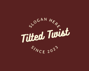 Tilted - Hipster Tilted Business logo design