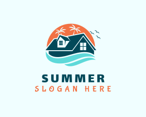 Beach House Summer logo design