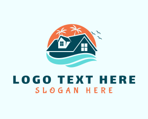 Island - Beach House Summer logo design