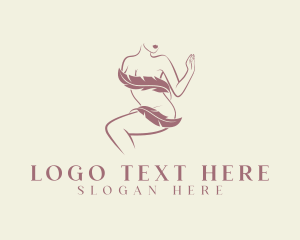 Feather - Sexy Flawless Woman logo design
