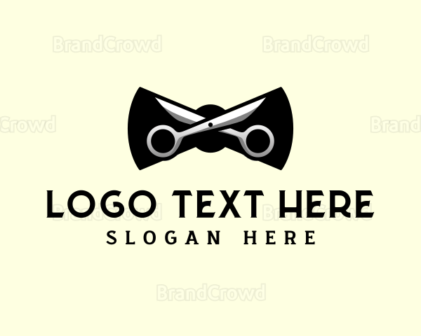 Scissor Bowtie Grooming Logo