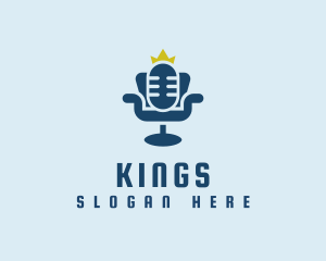 Swivel Chair Microphone King logo design