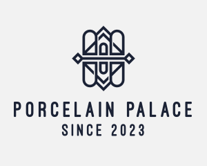 Porcelain - Abstract Pattern Line Art logo design