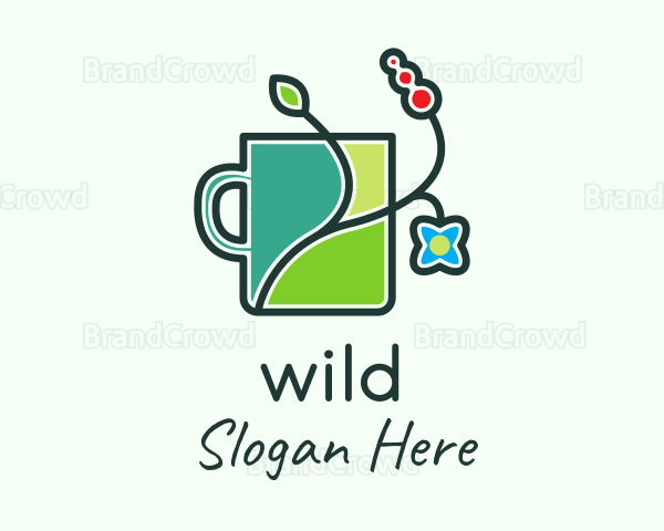 Floral Plant Mug Logo