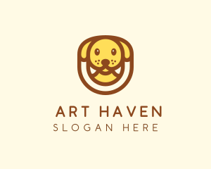 Cute Puppy Dog logo design