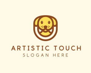 Cute Puppy Dog logo design