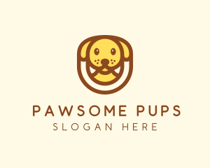 Cute Puppy Dog logo design