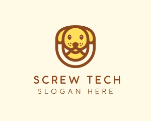 Cute Puppy Dog logo design