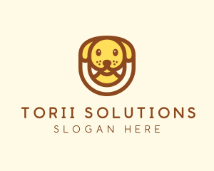 Cute Puppy Dog logo design